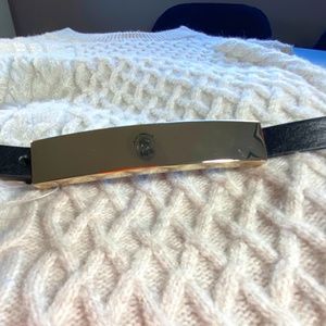 Vintage Talbots Black Super Skinny Belt, 31-35"